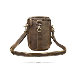 Multifunctional leather bag - shoulder strap - waist buckleBags