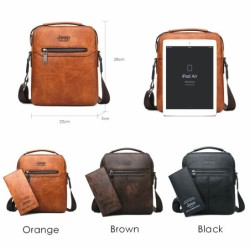 JEEP BULUO - men's leather shoulder bag - with a walletBags