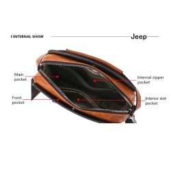 JEEP BULUO - men's leather shoulder bag - with a walletBags