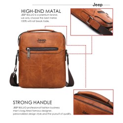 JEEP BULUO - men's leather shoulder bag - with a walletBags