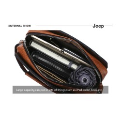 JEEP BULUO - men's leather shoulder bag - with a walletBags