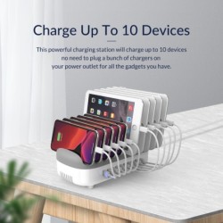 ORICO - 10 ports USB charger - docking station - with holder - 120W 5V2.4A*10Holders