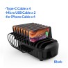 ORICO - 10 ports USB charger - docking station - with holder - 120W 5V2.4A*10Holders