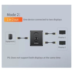 Essager - HDMI splitter - switch - 4K 2.0 - adapter - converter - for PS4 HD TV BOXHDMI switchers