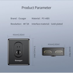 Essager - HDMI splitter - switch - 4K 2.0 - adapter - converter - for PS4 HD TV BOXHDMI switchers