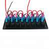 Waterproof switch panel with LED and fuses - 8-channels - for car - boat - camperSwitches