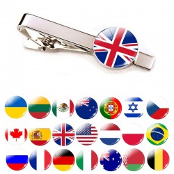 Tie clip with national flags - 30 countriesBows & ties