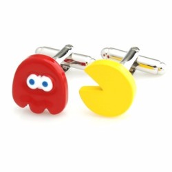 Novelty design cufflinks - red - yellowCufflinks