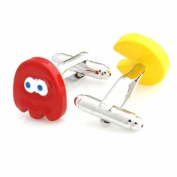 Novelty design cufflinks - red - yellowCufflinks