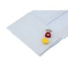 Novelty design cufflinks - red - yellowCufflinks