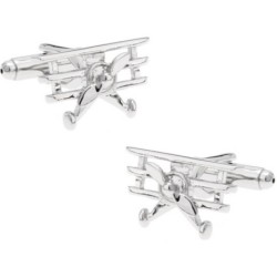 Silver airplane - cufflinksCufflinks