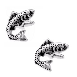 Silver cufflinks - big fishCufflinks