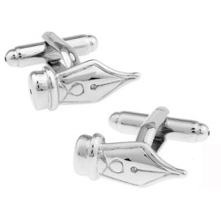 Pen nib silver cufflinksCufflinks