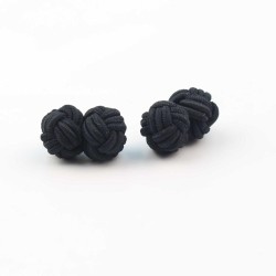 Colorful braided round knots - cufflinksCufflinks