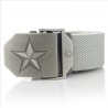 Metal buckle with star - military canvas strap - unisexBelts