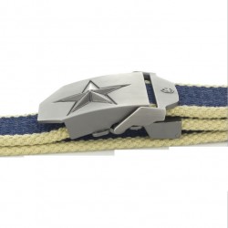 Metal buckle with star - military canvas strap - unisexBelts