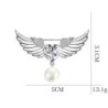 Luxurious brooch - angel wings - crystal heart - pearlBrooches