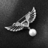 Luxurious brooch - angel wings - crystal heart - pearlBrooches
