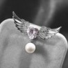 Luxurious brooch - angel wings - crystal heart - pearlBrooches