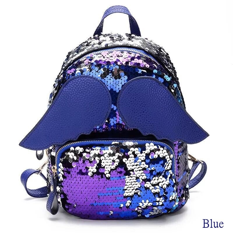 Mini sequin backpack - with angel wingsBackpacks