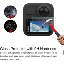 Silicone lens cover - tempered glass screen protector - for GoPro MaxProtection