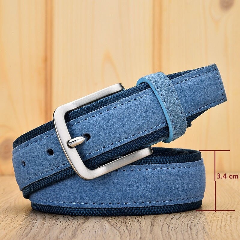 Suede leather belt - with a metal buckleBelts