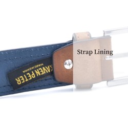Classic leather belt - with a metal buckle - patchwork designBelts
