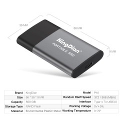 KingDian - external SSD - USB3.0 - type-C - 120GB - 250GB - 500GB - 1TB - 2TBHard drives