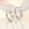 Elegant earrings - hearts / zirconia - 925 sterling silverEarrings
