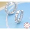 Round crystal earrings - 925 sterling silverEarrings