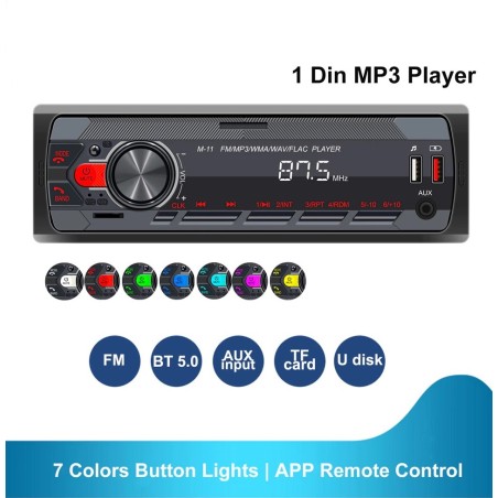 Car radio - 1 Din - Bluetooth - AUX - USB - remote controlDin 1