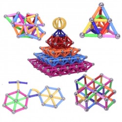 Magnetic building blocks - magnetic sticks - metal balls - do-it-yourself toyMetal
