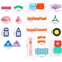 Magnetic building blocks - colorful puzzle - rods / balls - educational toyConstruction