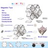 Magnetic blocks - crystal transparent tiles - toy - 108 piecesConstruction