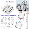 Magnetic blocks - crystal transparent tiles - toy - 108 piecesConstruction