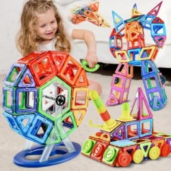 Magnetic building bricks - construction set - big size - educational toyConstruction