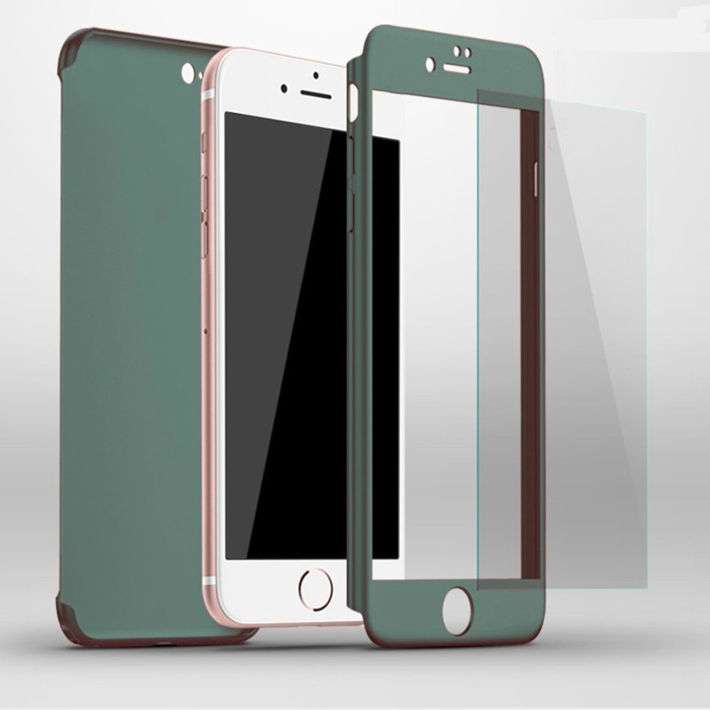 Luxury 360 full cover - with tempered glass screen protector - for iPhone - greenProtection Luxury 360 full cover - with tempered glass screen protector - for iPhone - greenProtection