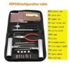 Car tire repair tools - kit - 46 piecesTire repair parts