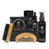 Beard care set - cream - oil - shampoo - comb - brush - with storage box - 5 piecesBeard