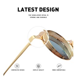 Steampunk round sunglasses - metal frame - unisexSunglasses