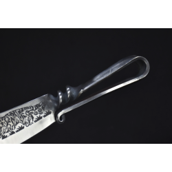 9.3 inch chopping knife - kitchen - hunting - wood cutter - handmade forged steel - tiger designSteel