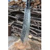 9.3 inch chopping knife - kitchen - hunting - wood cutter - handmade forged steel - tiger designSteel