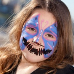 Temporary Halloween tattoo - waterproof sticker - clown mouth - 12 piecesStickers