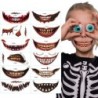 Temporary Halloween tattoo - waterproof sticker - clown mouth - 12 piecesStickers