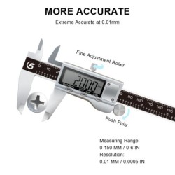 Digital vernier - electronic caliper - micrometer - depth measuring tool - stainless steelCalipers