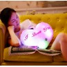 Heart shaped cushion z - I LOVE YOU - LED lightsCuddly toys