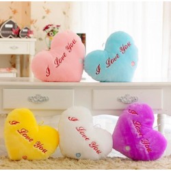 Heart shaped cushion z - I LOVE YOU - LED lightsCuddly toys