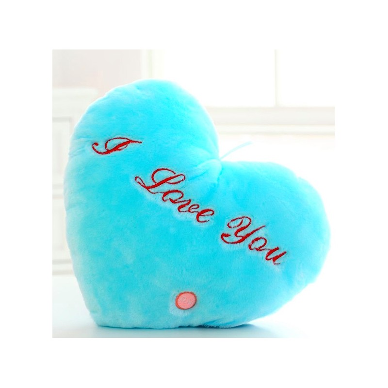 Heart shaped cushion z - I LOVE YOU - LED lightsCuddly toys