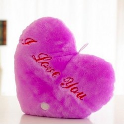 Heart shaped cushion z - I LOVE YOU - LED lightsCuddly toys