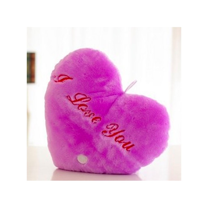 Heart shaped cushion z - I LOVE YOU - LED lightsCuddly toys